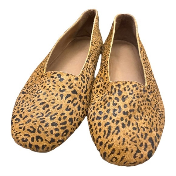 Madewell The Cory Flats Leopard Calf Hair size 7.5 Like New - Picture 2 of 12